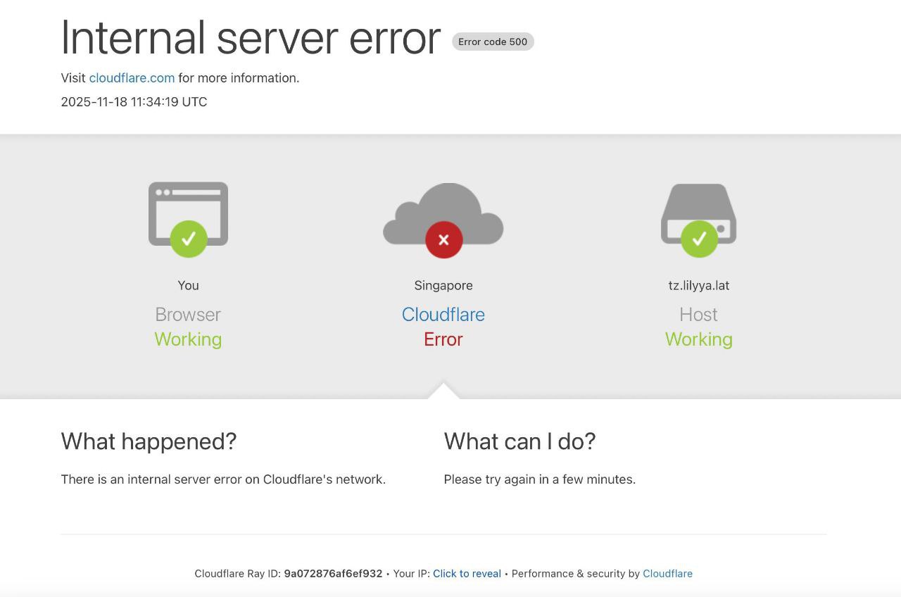 如果说AWS 宕机是灾难级，CF 宕机则是毁灭级